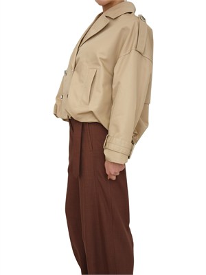 Tranch Triscia Pinko in gabardina misto cotone beige in DONNA