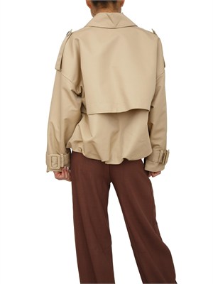 Tranch Triscia Pinko in gabardina misto cotone beige in DONNA