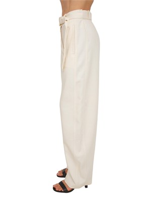 Pantaloni Lexya Pinko in tessuto panama avorio in DONNA