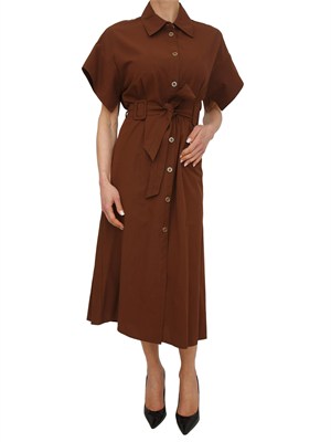 Abito Alesha Pinko in cotone marrone in DONNA