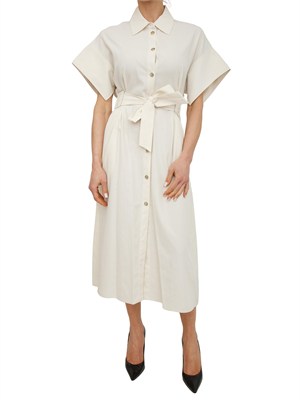 Abito Alesha Pinko in cotone avorio in DONNA