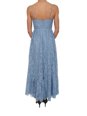 Abito Michael Michael Kors in misto cotone pizzo floreale celeste in DONNA