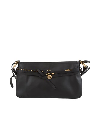 Borsa media Belt Bag Pinko in pelle nera in DONNA