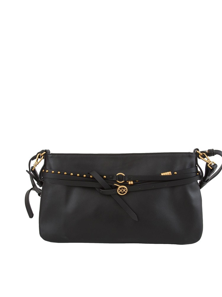 Borsa media Belt Bag Pinko in pelle nera
