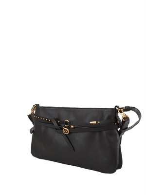 Borsa media Belt Bag Pinko in pelle nera in DONNA