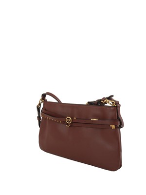 Borsa media Belt Bag Pinko in pelle bordeaux in DONNA