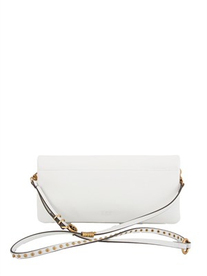 Pochette media Love Bag Click Soft Horizontal Pinko in pelle bianca in DONNA