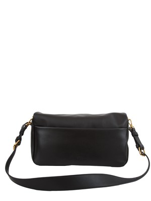 Borsa Love Bag Click Soft Horizontal Handle Pinko in suede nera in DONNA