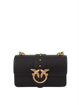 Borsa piccola Love Bag One Pinko in pelle nera in DONNA