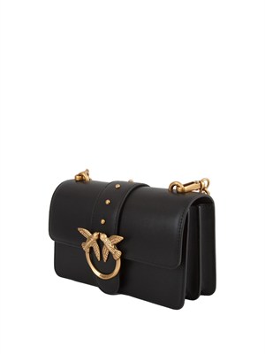 Borsa piccola Love Bag One Pinko in pelle nera in DONNA