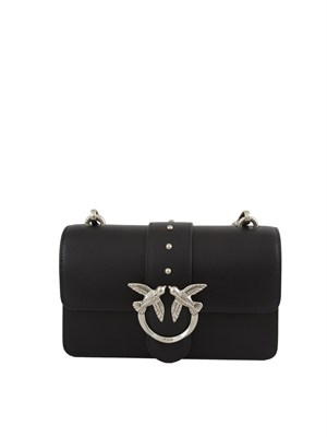 Borsa piccola Love Bag One Pinko in pelle nera in DONNA