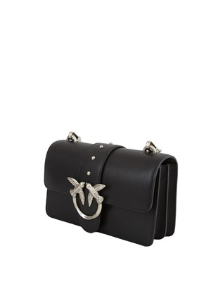 Borsa piccola Love Bag One Pinko in pelle nera in DONNA