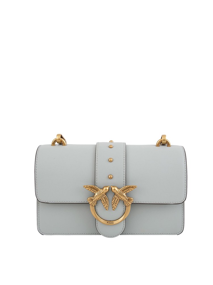 Borsa piccola Love Bag One Pinko in pelle grigia