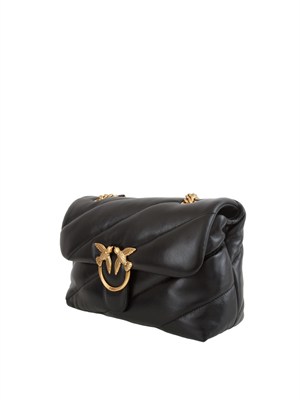 Classic Love Bag Puff Pinko in nappa nera in DONNA