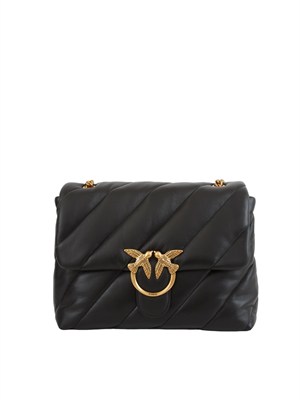 Big Love Bag Puff Pinko in nappa nera in DONNA