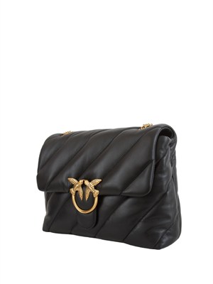 Big Love Bag Puff Pinko in nappa nera in DONNA