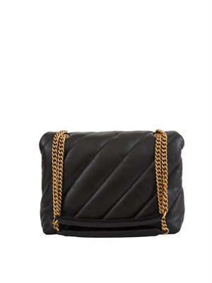 Big Love Bag Puff Pinko in nappa nera in DONNA