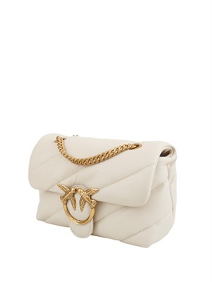Borsa Mini Love Bag Pinko in nappa bianca in DONNA