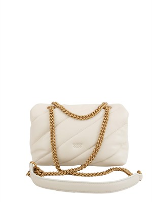 Borsa Mini Love Bag Pinko in nappa bianca in DONNA
