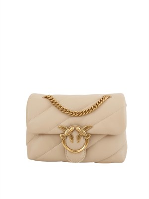 Borsa Mini Love Bag Pinko in nappa beige in DONNA