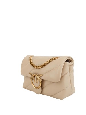 Borsa Mini Love Bag Pinko in nappa beige in DONNA