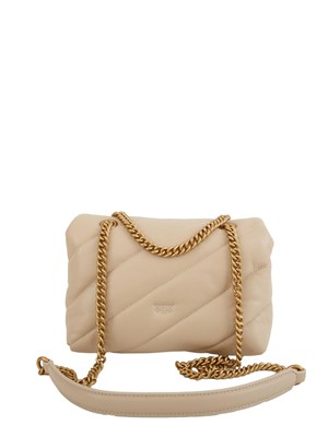 Borsa Mini Love Bag Pinko in nappa beige in DONNA