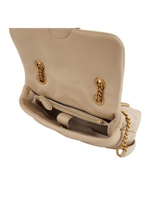 Borsa Mini Love Bag Pinko in nappa beige in DONNA