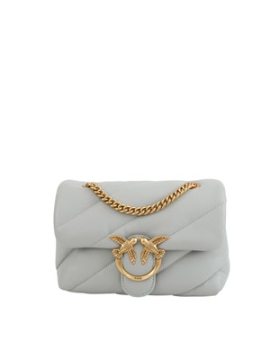Borsa Mini Love Bag Pinko in nappa grigia in DONNA