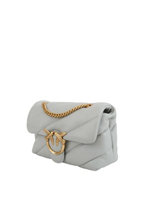 Borsa Mini Love Bag Pinko in nappa grigia in DONNA