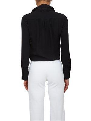 Camicia Elisabetta Franchi in georgette di viscosa nera in DONNA