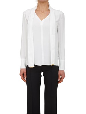 Camicia Elisabetta Franchi in georgette di viscosa avorio in DONNA