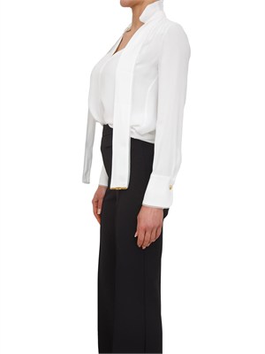 Camicia Elisabetta Franchi in georgette di viscosa avorio in DONNA