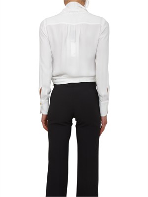Camicia Elisabetta Franchi in georgette di viscosa avorio in DONNA