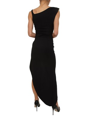 Abito Elisabetta Franchi in jersey crêpe nero in DONNA