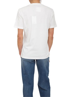 T-shirt Elisabetta Franchi in cotone bianco logo rilievo in DONNA