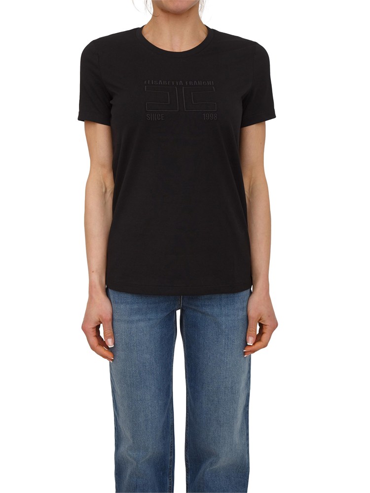 T-shirt Elisabetta Franchi in cotone nero