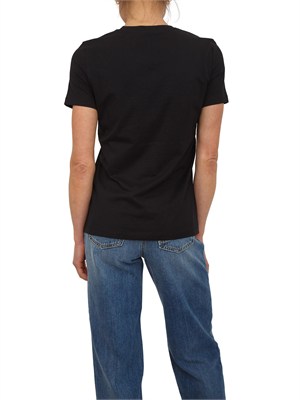 T-shirt Elisabetta Franchi in cotone nero in DONNA