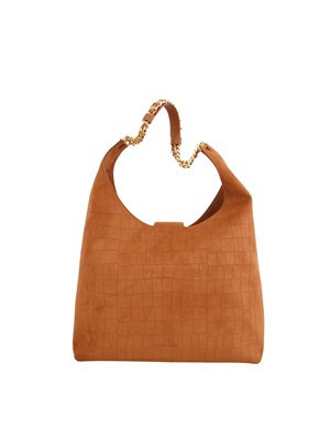 Borsa Elisabetta Franchi in suede cuoio in DONNA