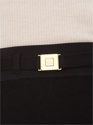 Gonna nera midi in maglia Elisabetta Franchi in DONNA