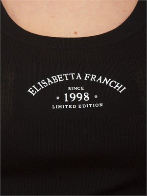 Top Elisabetta Franchi in maglia nero in DONNA