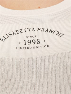 Top Elisabetta Franchi in maglia burro in DONNA