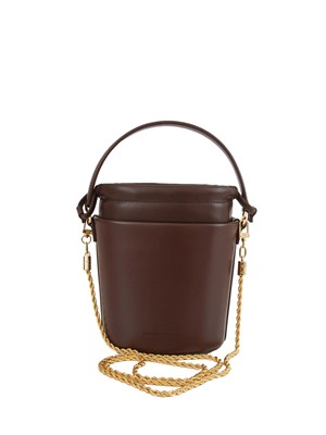 Borsa a secchiello Elisabetta Franchi in ecopelle marrone in DONNA