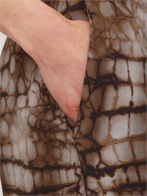 Pantaloni Elisabetta Franchi in jersey leggero stampa animalier in DONNA