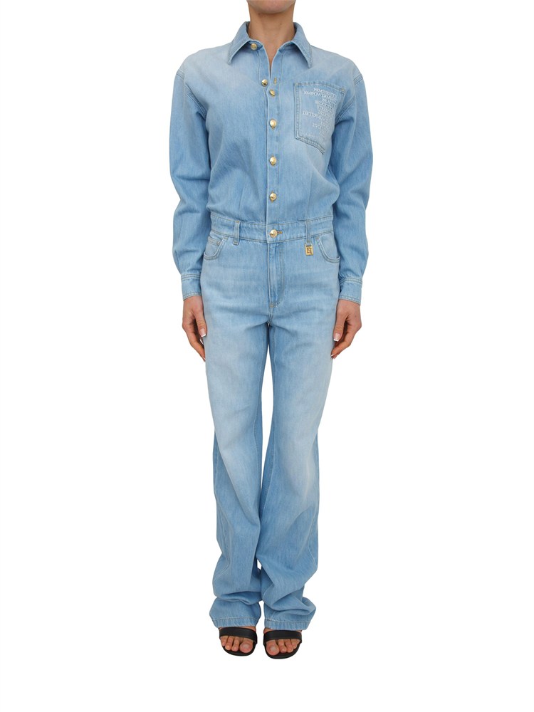 Tuta Elisabetta Franchi in denim medio effetto used