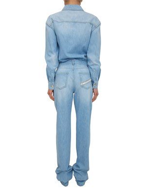 Tuta Elisabetta Franchi in denim medio effetto used in DONNA