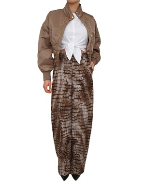 T-shirt Elisabetta Franchi in cotone bianco con nodo e dettagli oro in DONNA