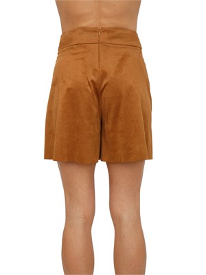 Gonna-shorts Eroe Nenette in tessuto scamosciato cammello in DONNA