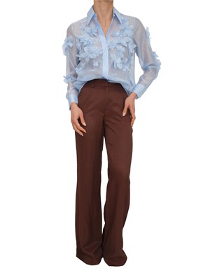 Pantaloni Ecco Nenette in viscosa leggera marroni in DONNA