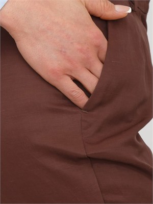 Pantaloni Ecco Nenette in viscosa leggera marroni in DONNA