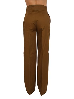 Pantaloni Emon Nenette in cotone verde in DONNA